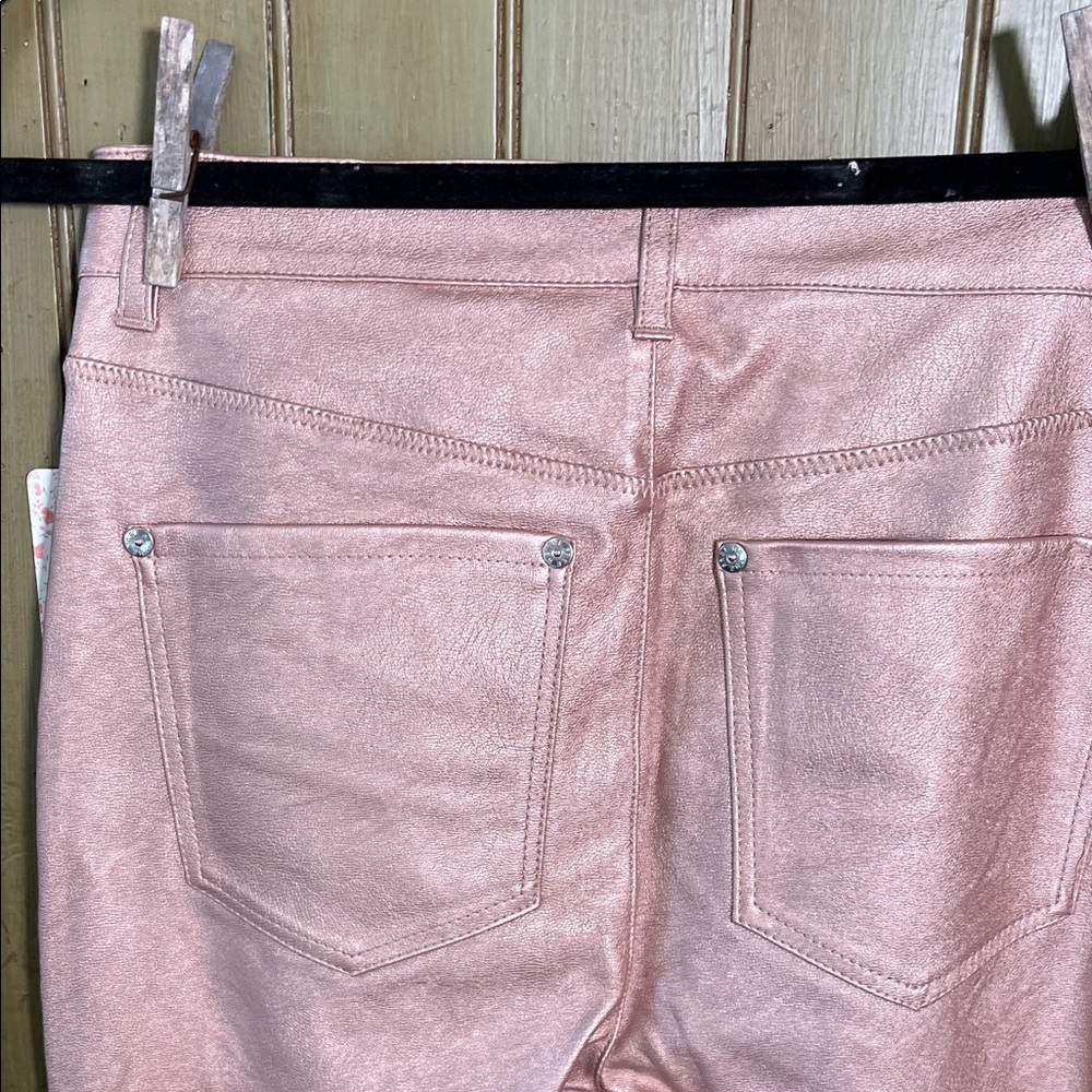 FREE PEOPLE pink faux leather pants - Picture 6 of 9